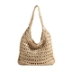 Hollow out large capacity straw bag simple tote bag seaside holiday beach bag